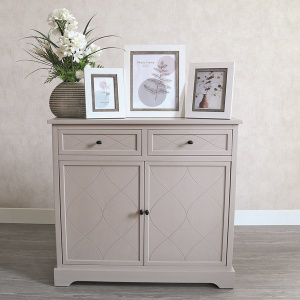 Pebble Grey 2 Drawer Unit 81cm