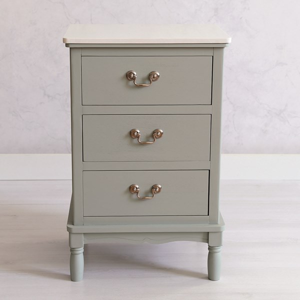 Aqua Grey 3 Drawer Cabinet 43x66cm Aqua Grey 3 Drawer Cabinet 43x66cm