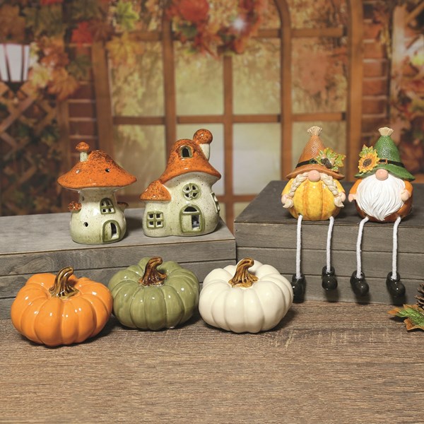 Pumpkins 11x8cm 3 Assorted Colours Pumpkins 11x8cm 3 Assorted Colours