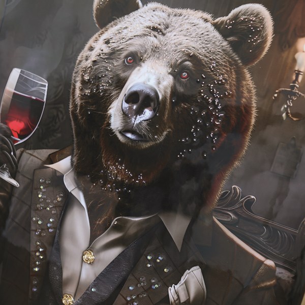 Bear Crystal Print 52x72cm