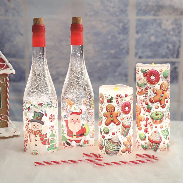 LED Gingerbread Candle Spinner 20cm LED Gingerbread Candle Spinner 20cm