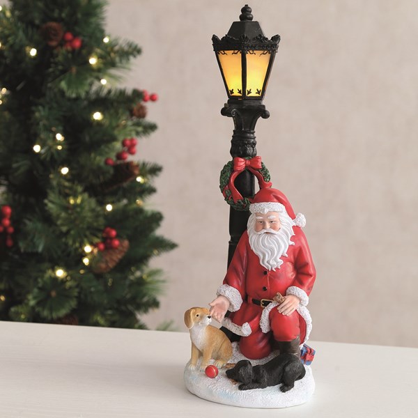 LED Santa & Lamppost 14x37cm LED Santa & Lamppost 14x37cm