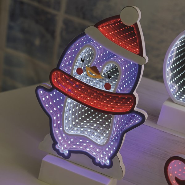 LED Infinity Penguin 17x28cm LED Infinity Penguin 17x28cm