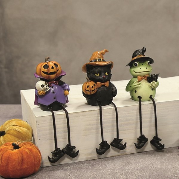 Halloween Shelf Sitter 19cm 3 Assorted Halloween Shelf Sitter 19cm 3 Assorted