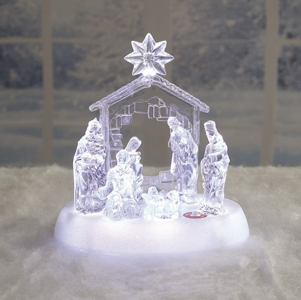 LED Nativity Scene 18 x 19cm LED Nativity Scene 18 x 19cm