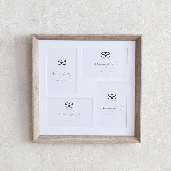 Natural Photo Frame Quadruple 4x6in Natural Photo Frame Quadruple 4x6in