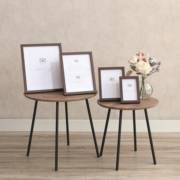 Dark Wood Photo Frame Double Dark Wood Photo Frame Double