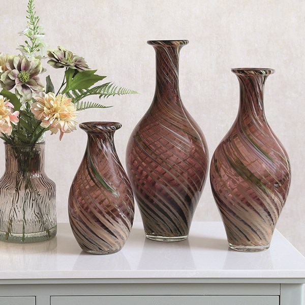 Purple Lustre Skittle Vase 33cm Purple Lustre Skittle Vase 33cm