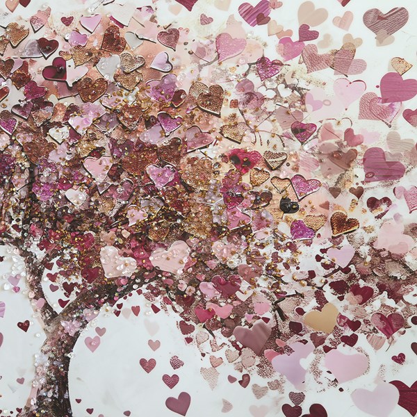 Crystal Art Heart Tree 75x105cm