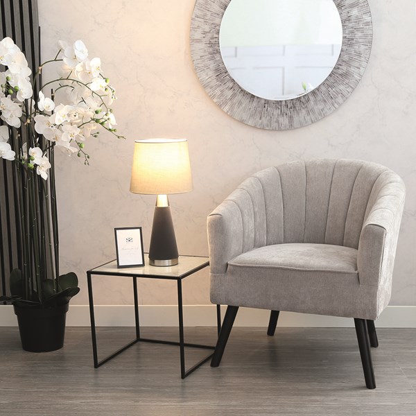 Grey and Silver Metal Lamp 24x50cm Grey and Silver Metal Lamp 24x50cm