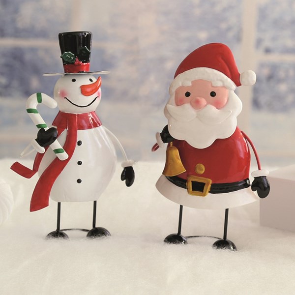 Metal Christmas Figurines 20cm 2 Assorted Metal Christmas Figurines 20cm 2 Assorted