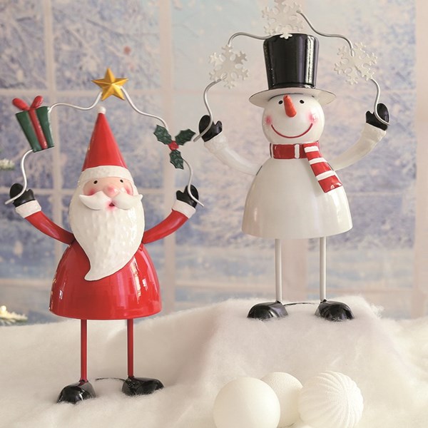 Metal Christmas Figurines 34cm 2 Assorted Metal Christmas Figurines 34cm 2 Assorted