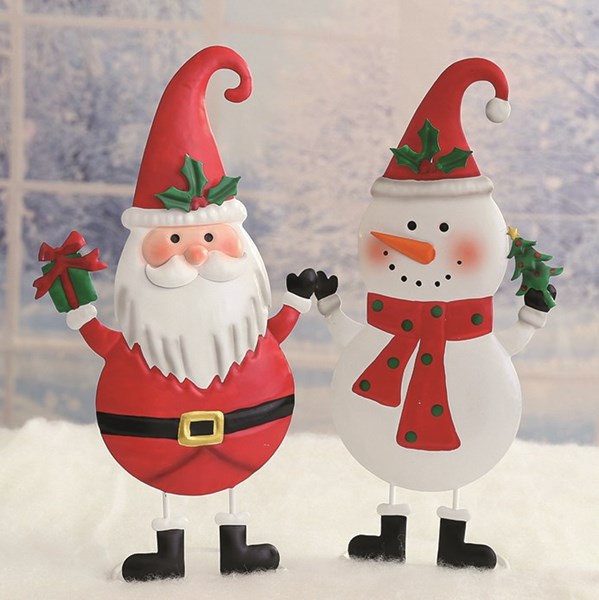 Metal Christmas Figurines 31cm 2 Assorted Metal Christmas Figurines 31cm 2 Assorted