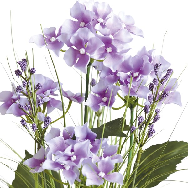 Purple Hydrangea Grass Floral Bundle 45cm Purple Hydrangea Grass Floral Bundle 45cm