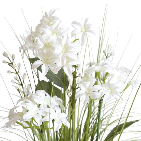 White Hyacinth Grass Floral Bundle 45cm White Hyacinth Grass Floral Bundle 45cm