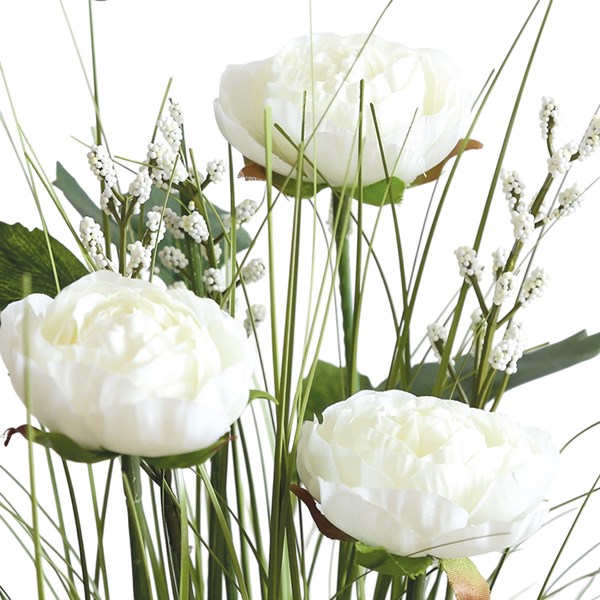 White Camellia Grass Floral Bundle 65cm White Camellia Grass Floral Bundle 65cm