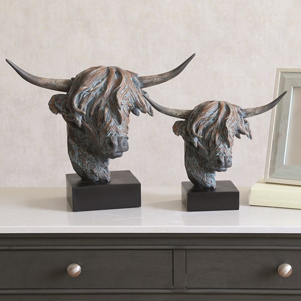 Highland Cow Head 39x33cm