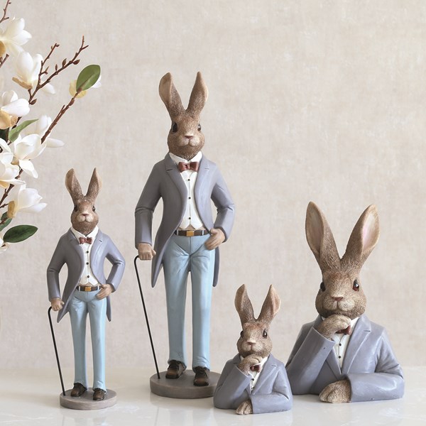 Dapper Rabbit Wearing Suit 14cm