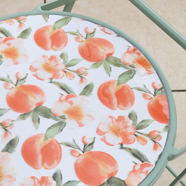 Arpino 4 Seater Bistro Dining Set - Peach Design 90x75cm Arpino 4 Seater Bistro Dining Set - Peach Design 90x75cm