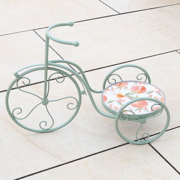 Arpino Bike Plant Stand - Peach Design 54x22cm Arpino Bike Plant Stand - Peach Design 54x22cm