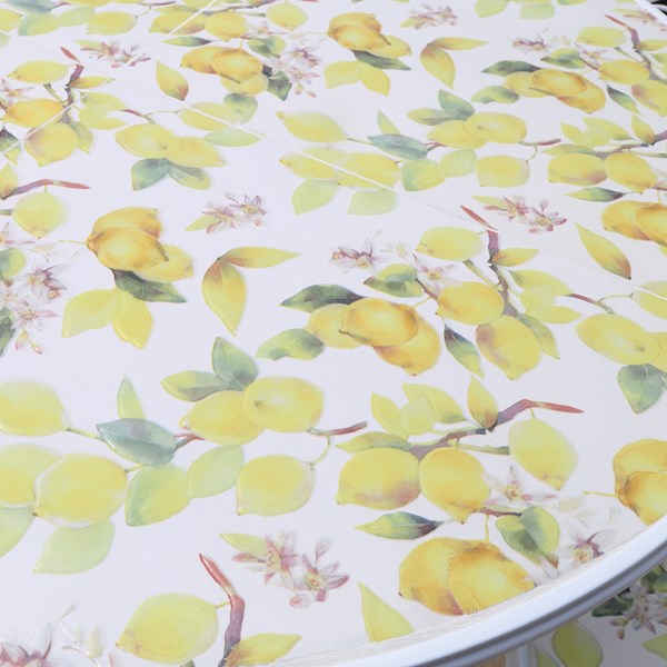 Letino 4 Seater Bistro Dining Set – Lemon Design 90x75cm Letino 4 Seater Bistro Dining Set – Lemon Design 90x75cm