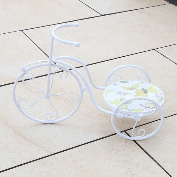 Letino Bike Plant Stand – Lemon Design 54x22cm Letino Bike Plant Stand – Lemon Design 54x22cm