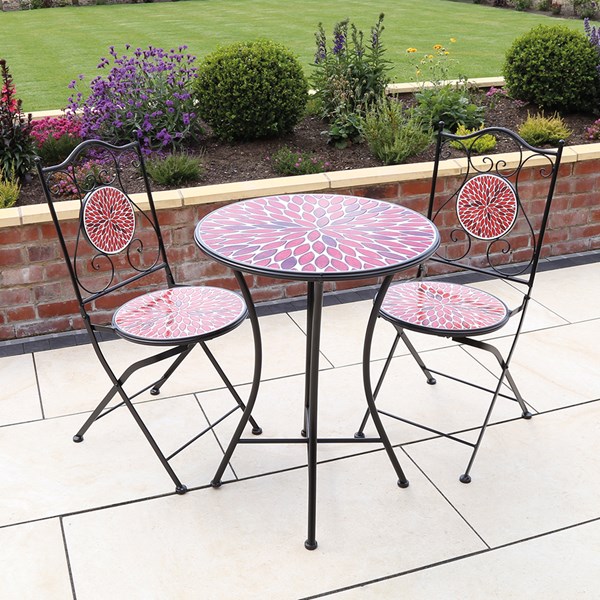 Caprona Bistro Set - Petal Design 60x75cm