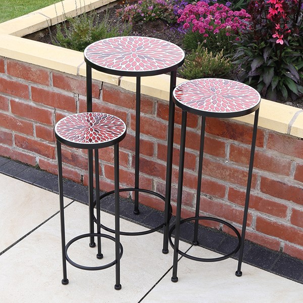 Caprona Set of 3 Plant Stands – Petal Design 65cm/60cm/50cm