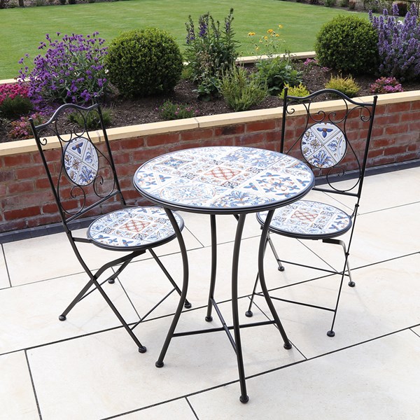 Lazzaro Bistro Set – Floral Design 60x75cm Lazzaro Bistro Set – Floral Design 60x75cm