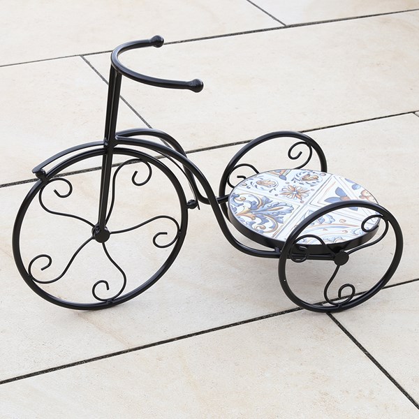 Lazzaro Bike Plant Stand – Floral Design 54x22cm Lazzaro Bike Plant Stand – Floral Design 54x22cm