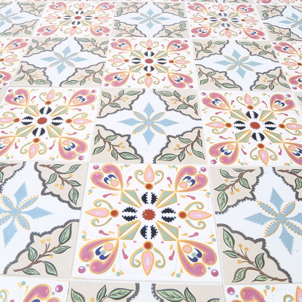 Tavenna 4 Seater Bistro Dining Set – Leaf Floral Design 90x75cm