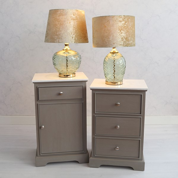 Glass Table Lamp Green 53cm