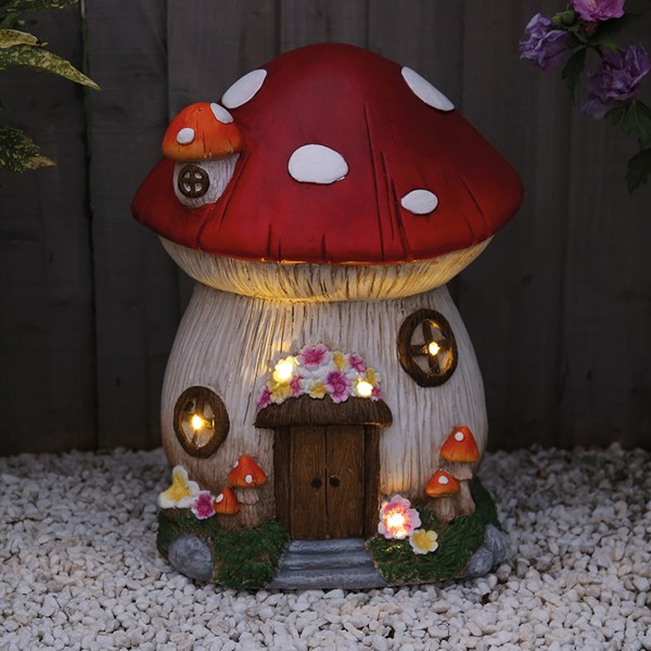 Solar Mushroom House 34cm Solar Mushroom House 34cm
