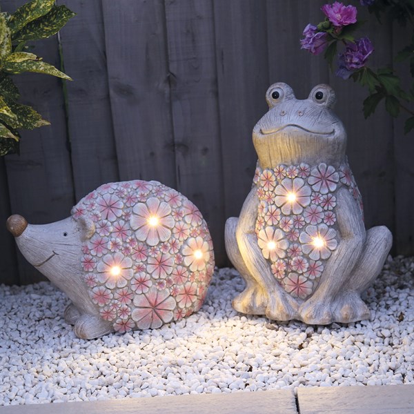 Solar Floral Hedgehog 29x15cm Solar Floral Hedgehog 29x15cm