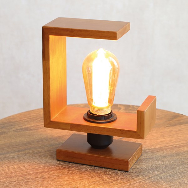 Wooden Abstract Table Lamp 23cm Wooden Abstract Table Lamp 23cm