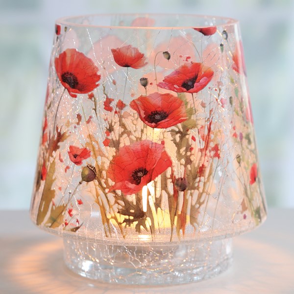 Poppy Candle Hld 18cm
