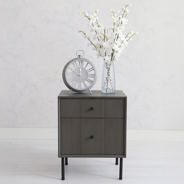 Grey Table Clock 26cm Grey Table Clock 26cm