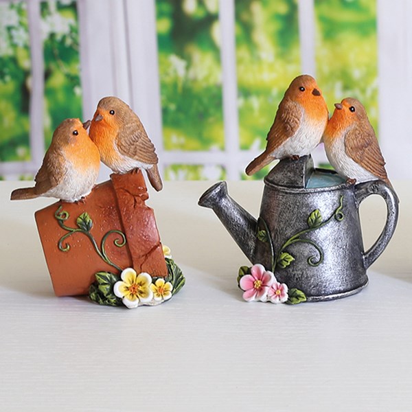 Garden Robins 11cm 2 Asst