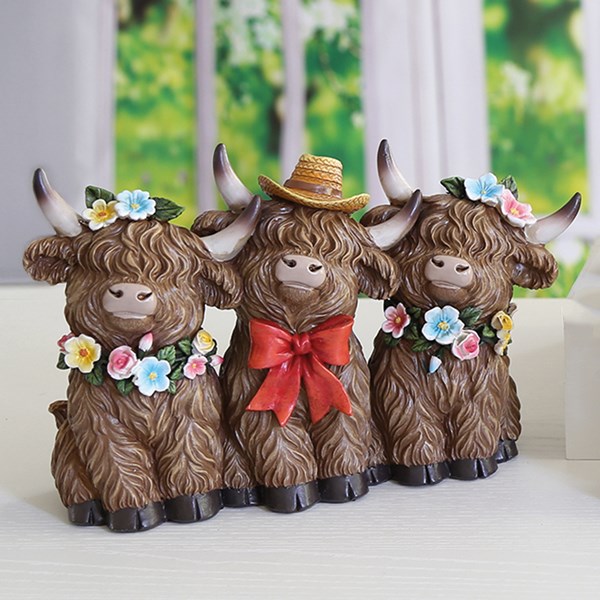 Highland Family Trio 25x15cm