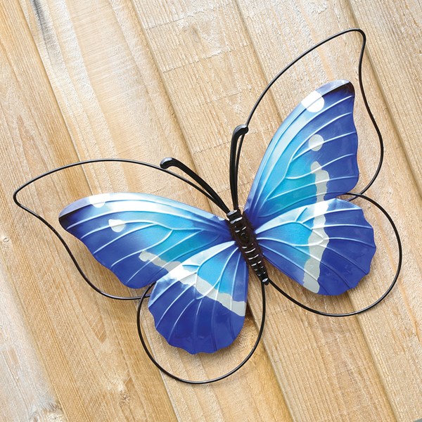 Blue Butterfly Wall Art 37x25cm Blue Butterfly Wall Art 37x25cm
