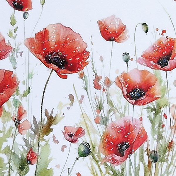 Red Poppy Crystal Picture 50cm Red Poppy Crystal Picture 50cm