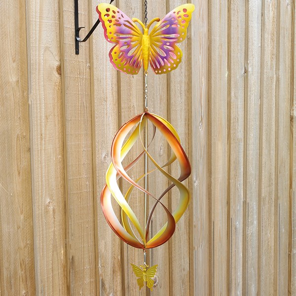 Yellow Butterfly Wind Spinner 73cm Yellow Butterfly Wind Spinner 73cm