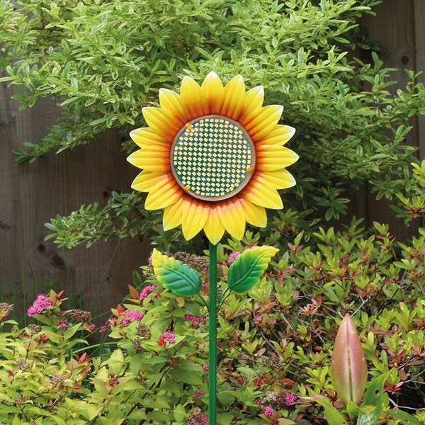 Solar Sunflowr Face Stake 84cm