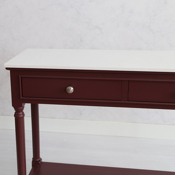 Marbled Top 2 Drawer Console Table