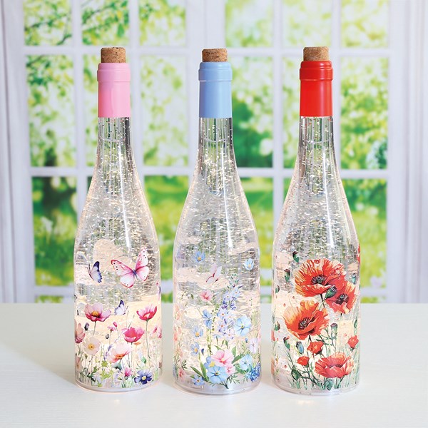 Floral Bottle Spinner 30cm 3 Assorted Floral Bottle Spinner 30cm 3 Assorted