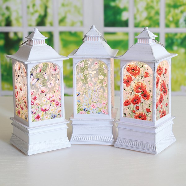 LED Spinner Lantern 22cm 3Asst
