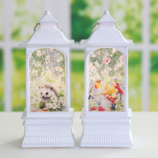LED Spinner Lantern 22cm 2Asst