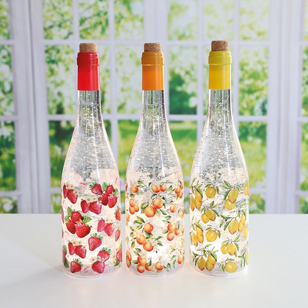 Fruit Bottle Spinner 30cm 3 Assorted Fruit Bottle Spinner 30cm 3 Assorted