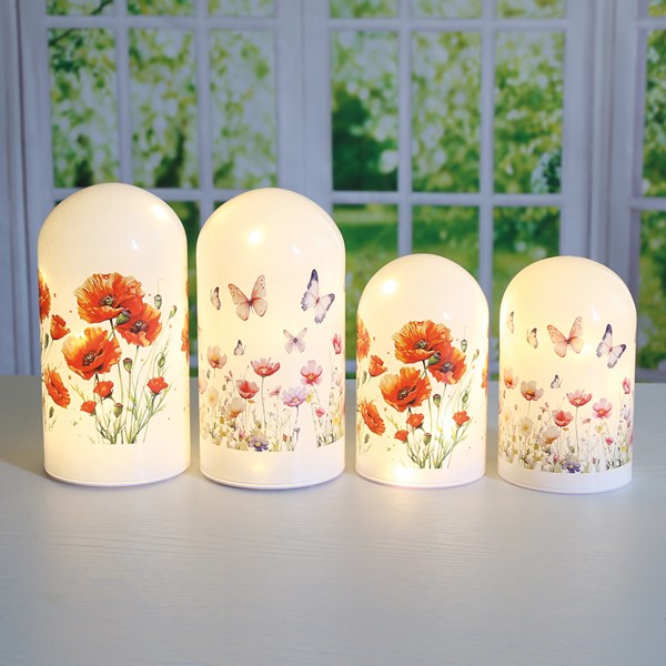 LED Floral Dome 15cm 2 Assorted LED Floral Dome 15cm 2 Assorted