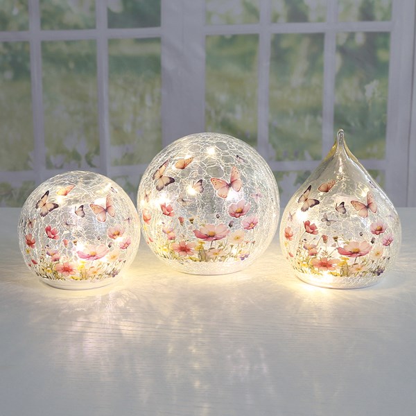 LED Floral Butterfly Ball 15cm